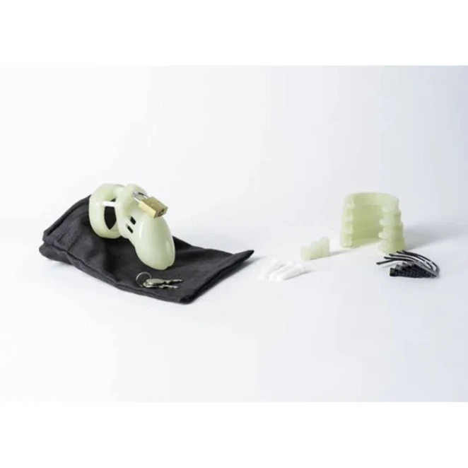 CB-6000S Short Male Glow In The Dark Chastity Cage Kit