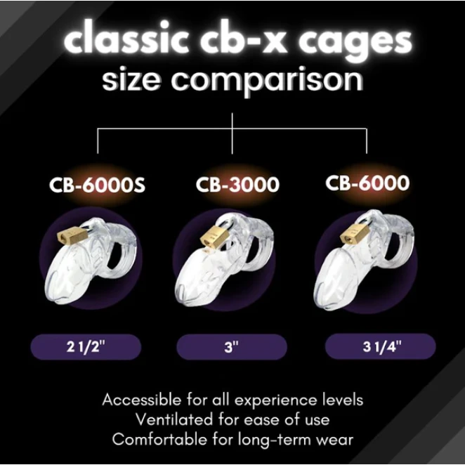 CB-6000S Short Male Glow In The Dark Chastity Cage Kit