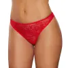 Allure All Wrapped Up Lace Front Thong with Mesh Bow On Back Red Allure All Wrapped Up Lace Front Thong with Mesh Bow On Back Red