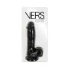 7.8 in. Liquid Silicone Realistic Dildo with Balls Black
