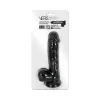 7.8 in. Liquid Silicone Realistic Dildo with Balls Black