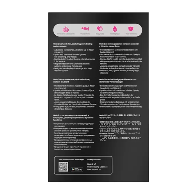 Lovense Gush 2 App Controlled Male Masturbator