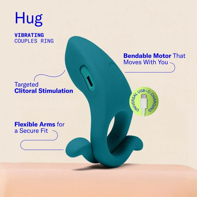 Dame Hug Rechargeable Adjustable Vibrating Couples Ring