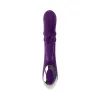 bunny punch silicone twirling rabbit vibrator purple dual stim