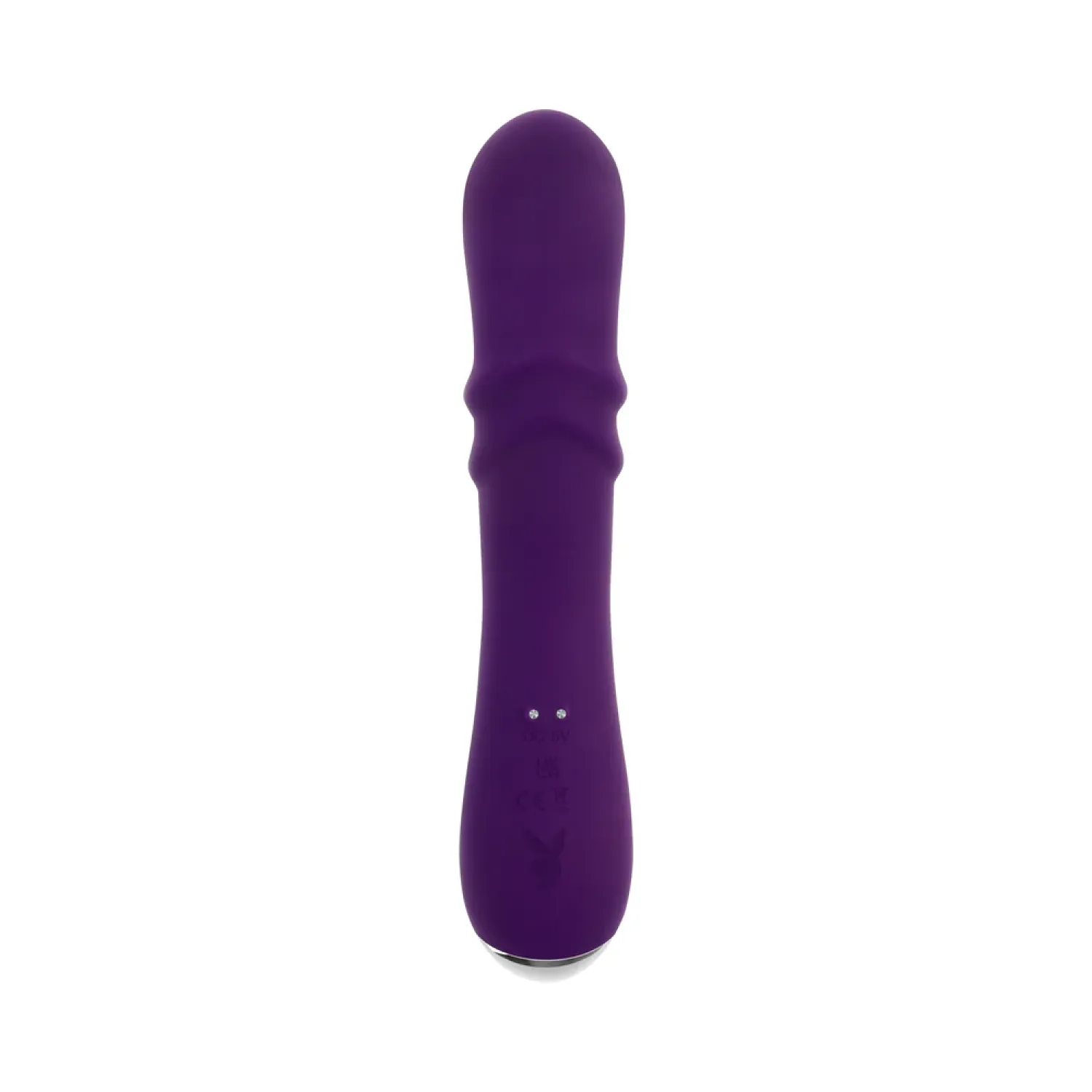bunny punch silicone twirling rabbit vibrator purple dual stim