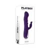 bunny punch silicone twirling rabbit vibrator purple dual stim