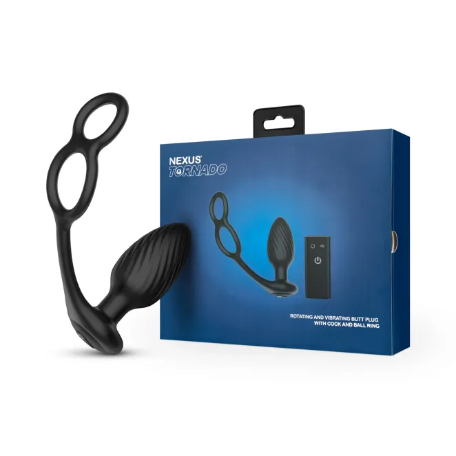 Nexus Tornado Rotating Remote Controlled Butt Plug with Cock Ring