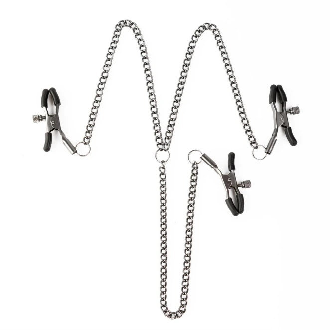 SEI MIO Triple Tease Adjustable Nipple and Clit Clamp Set