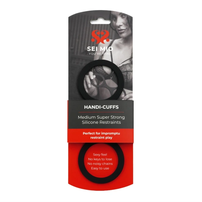 SEI MIO Handi-Cuffs Super Strong Silicone Restraint Cuffs (Medium)