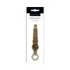 Rippled Anal Teaser Plug with Grip Loop Black