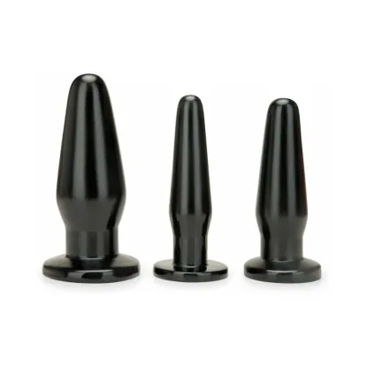 Anal Training Plug Set 3-Piece Black