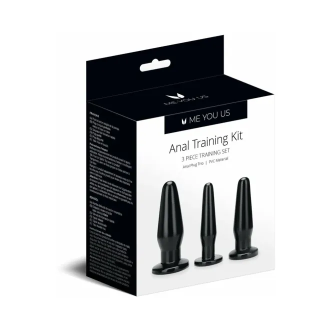 Anal Training Plug Set 3-Piece Black