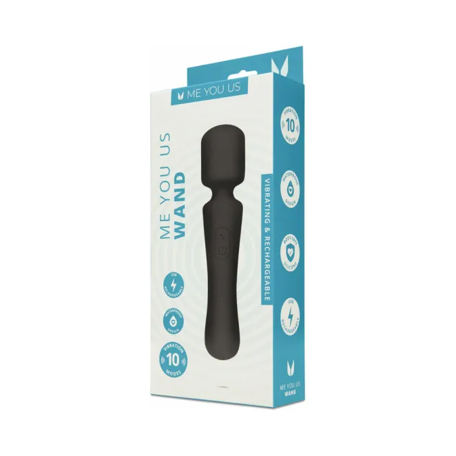Me You Us Wand Vibrator 10-Function Black