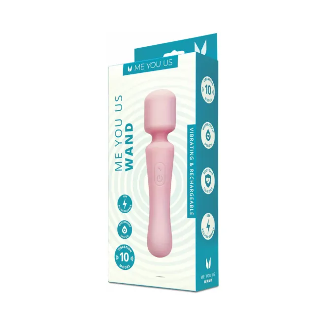Me You Us Wand Vibrator 10-Function Pink