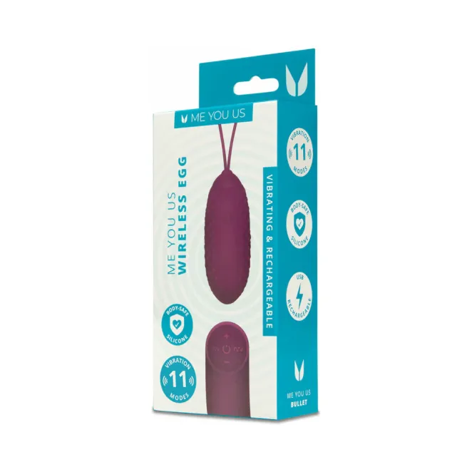 Me You Us Wireless Remote Controlled Egg Vibrator Purple