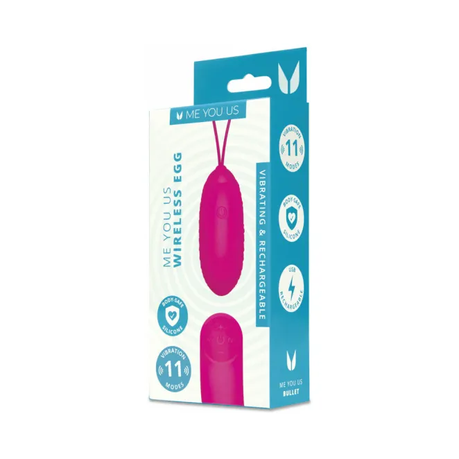 Me You Us Wireless Remote Controlled Egg Vibrator Pink