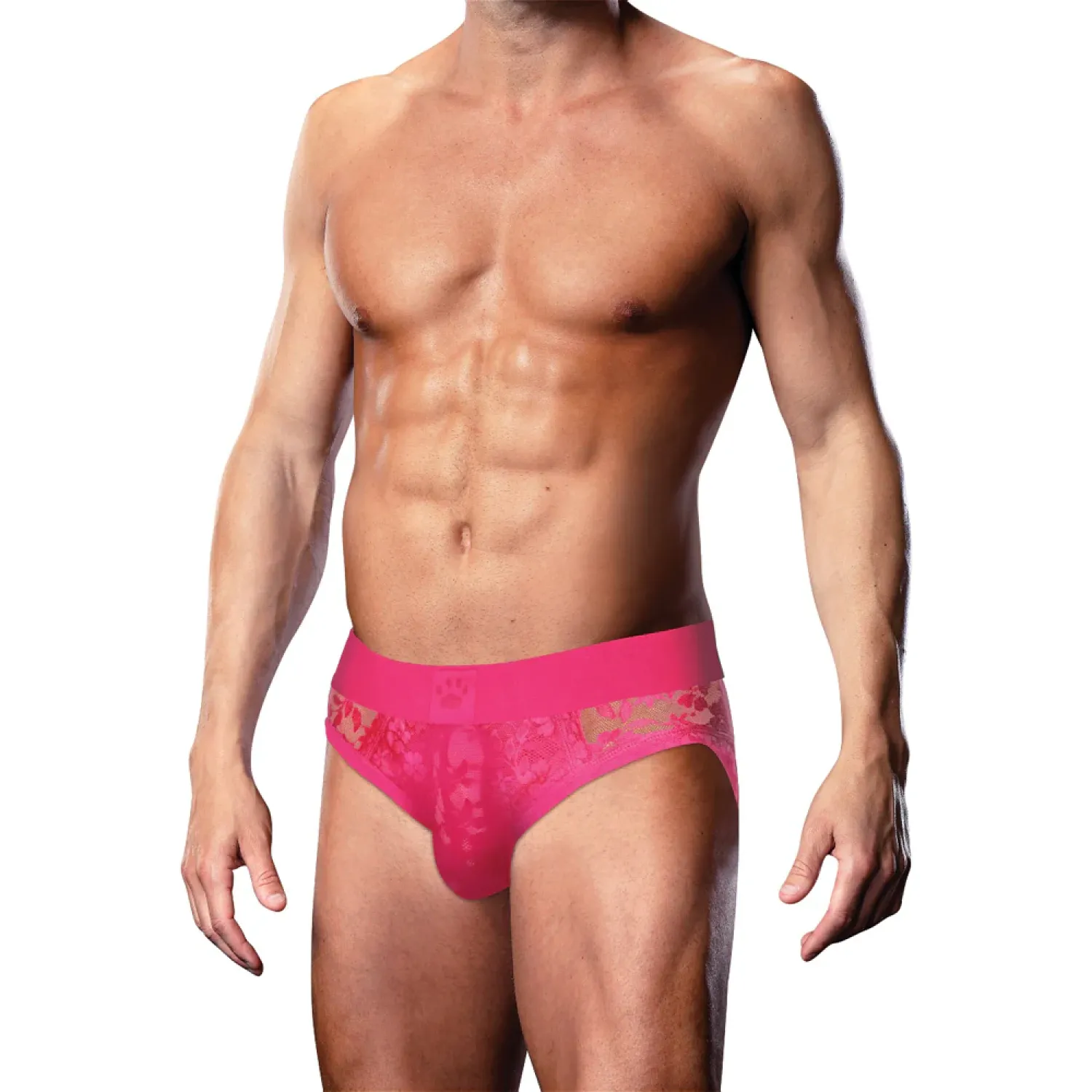 Prowler Lace Open Back Brief Pink