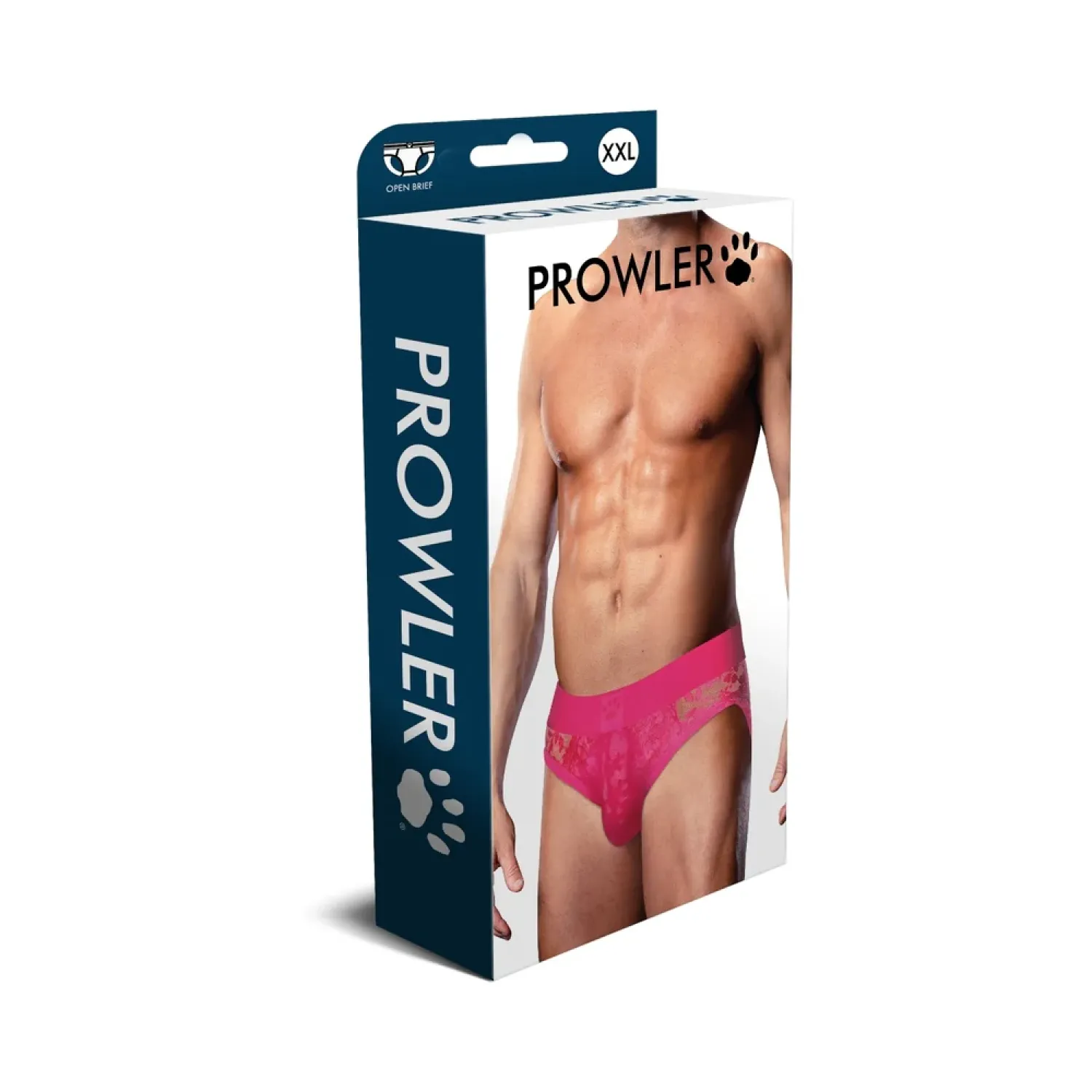 Prowler Lace Open Back Brief Pink