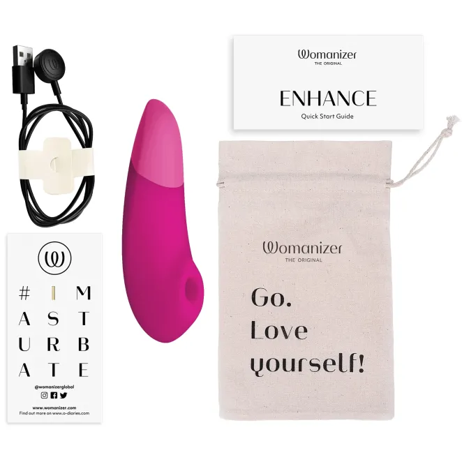 Womanizer Enhance Pleasure Air Clitoral Vibrator Pink