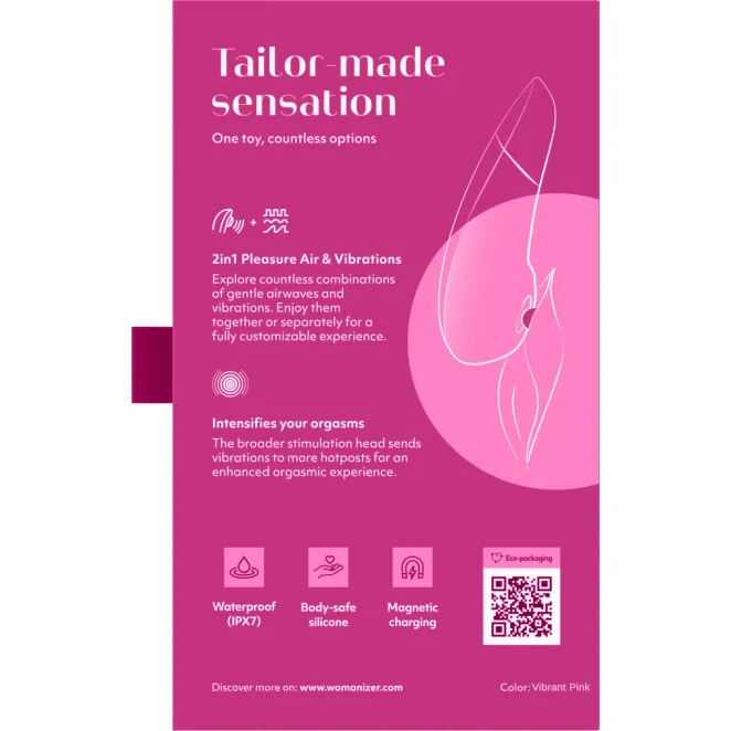 Womanizer Enhance Pleasure Air Clitoral Vibrator Pink