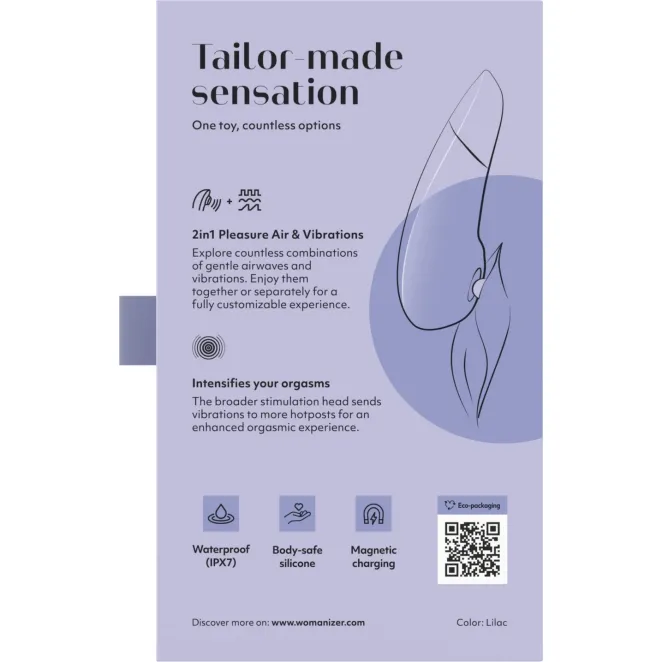 Womanizer Enhance Pleasure Air Clitoral Vibrator Lilac