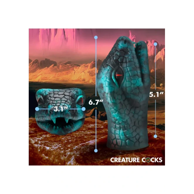 Creature Cocks Serpentine Green Stroker Silicone Masturbator