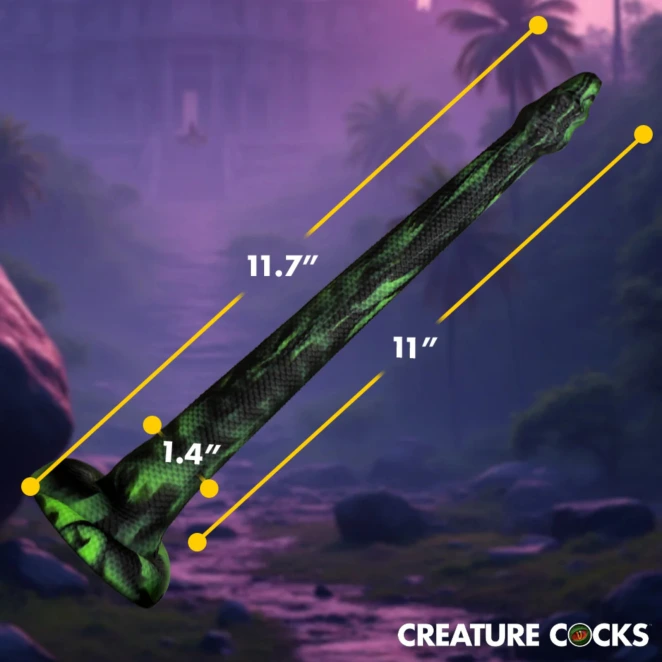 Creature Cocks Spitting Serpent Silicone Enema Snake