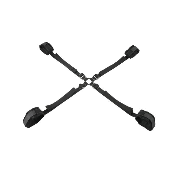 Sportsheets Velvet Noir Adjustable Hog Tie and Cuffs Set