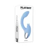 sapphire sky silicone dual tongue rabbit vibrator blue