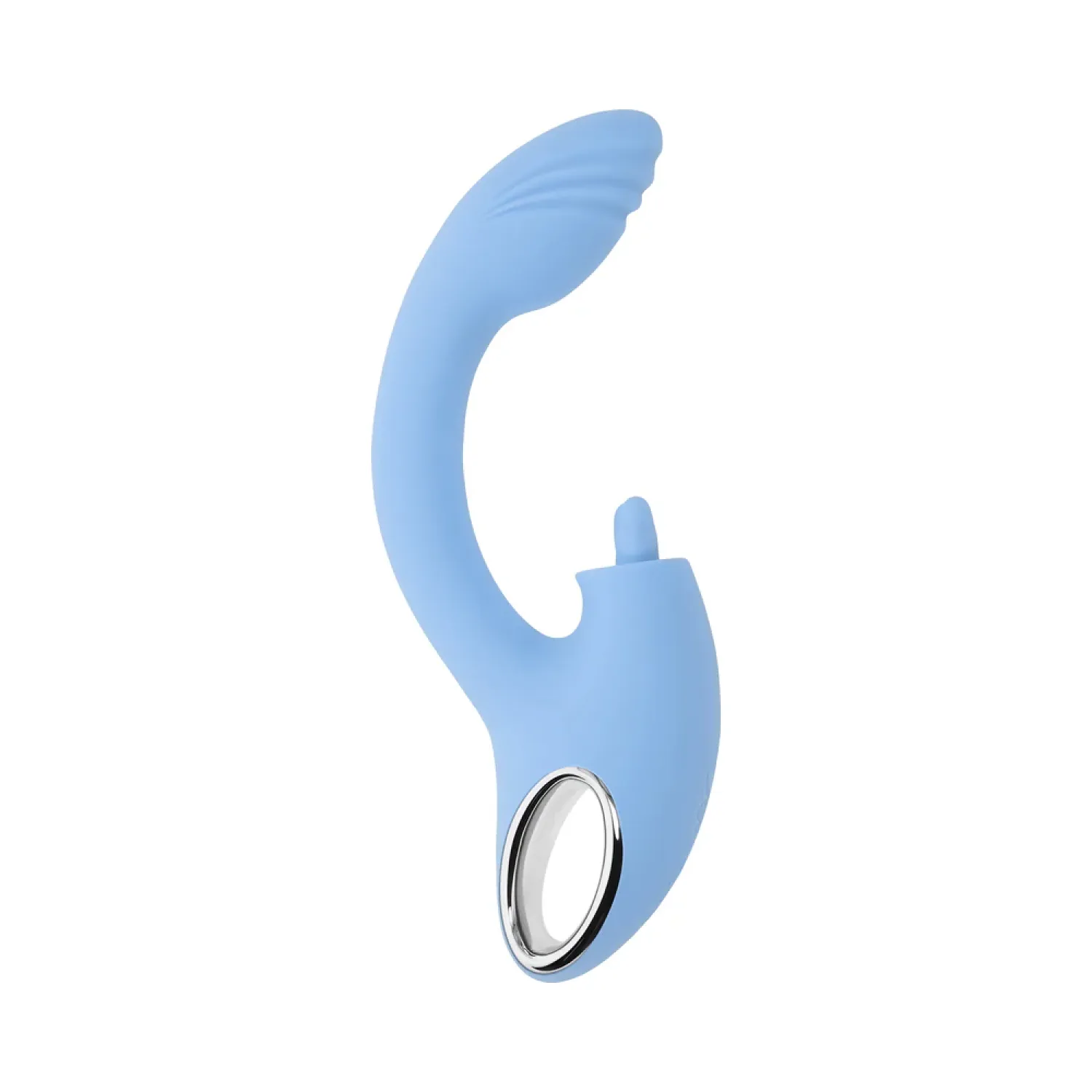 sapphire sky silicone dual tongue rabbit vibrator blue