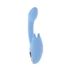 sapphire sky silicone dual tongue rabbit vibrator blue