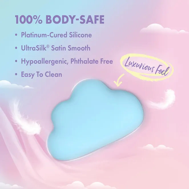 cuddle cloud silicone lay on vibrator blue clit massager