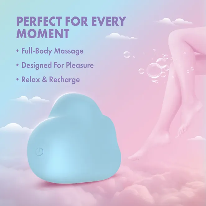 cuddle cloud silicone lay on vibrator blue clit massager