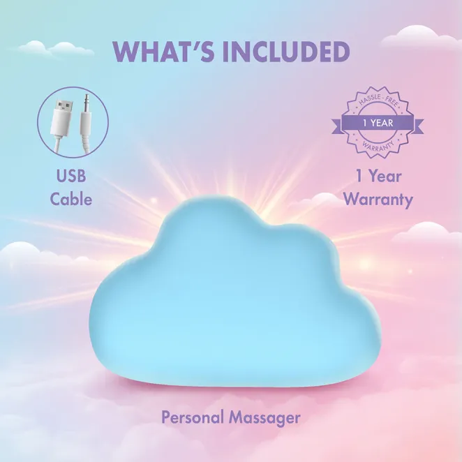 cuddle cloud silicone lay on vibrator blue clit massager