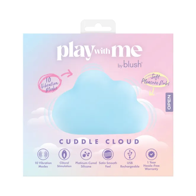 cuddle cloud silicone lay on vibrator blue clit massager
