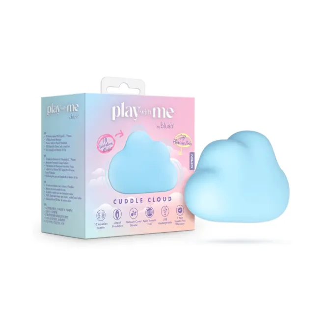 cuddle cloud silicone lay on vibrator blue clit massager