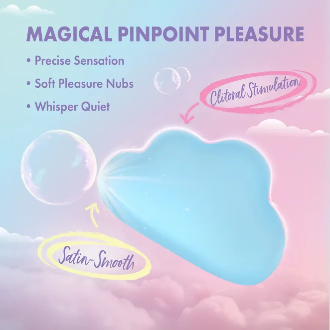 cuddle cloud silicone lay on vibrator blue clit massager