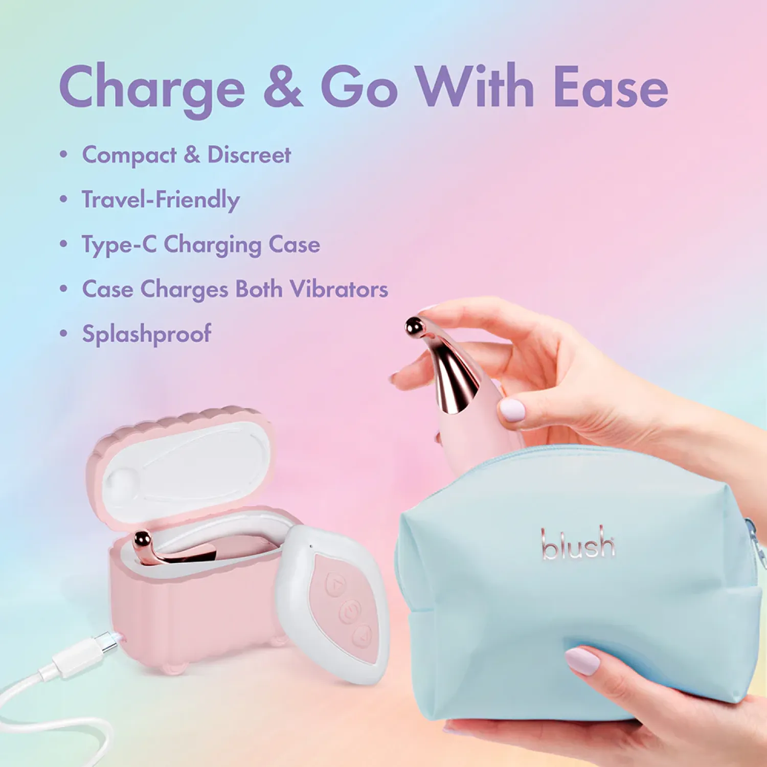 wanderlust mini wand and remote egg vibrator kit pink