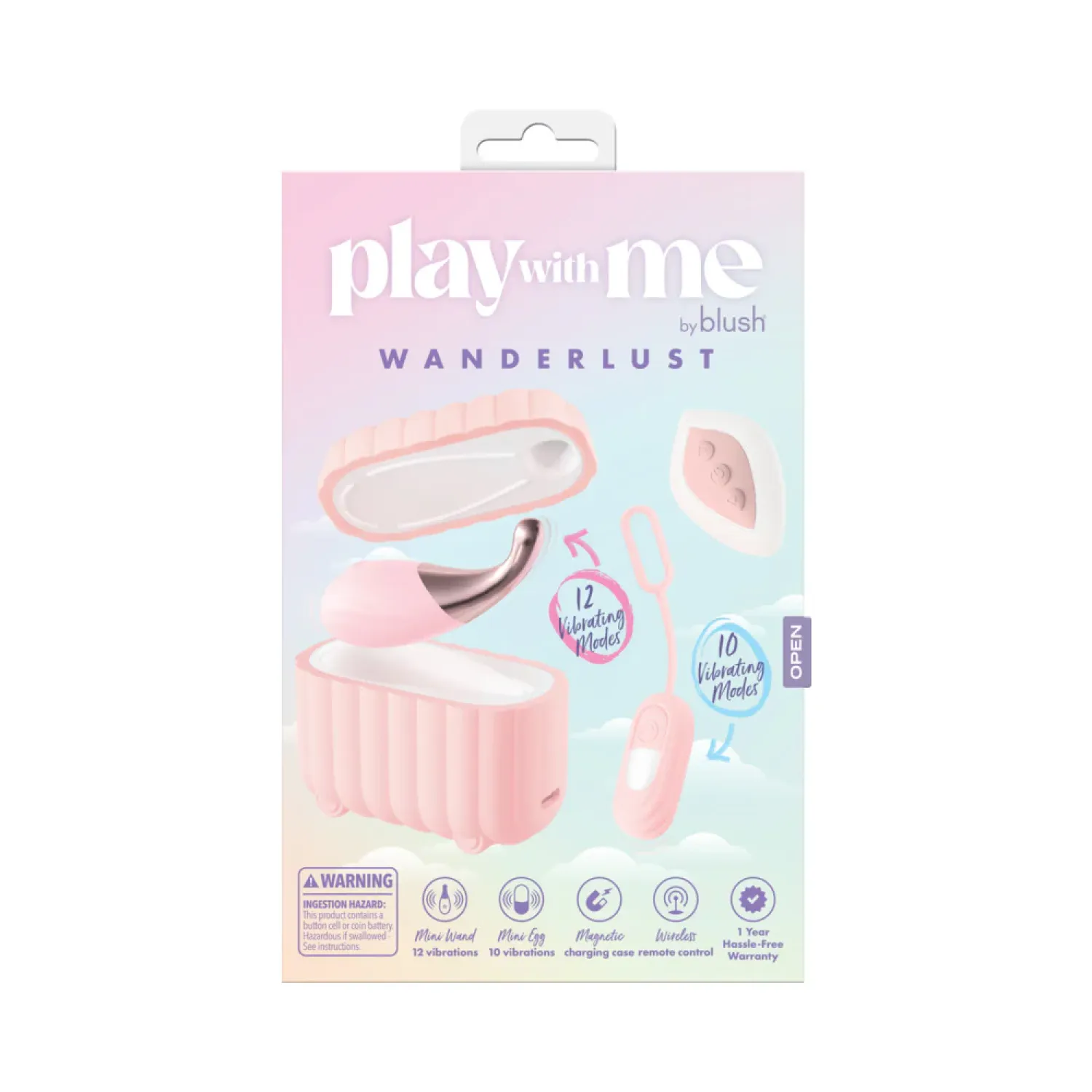 wanderlust mini wand and remote egg vibrator kit pink