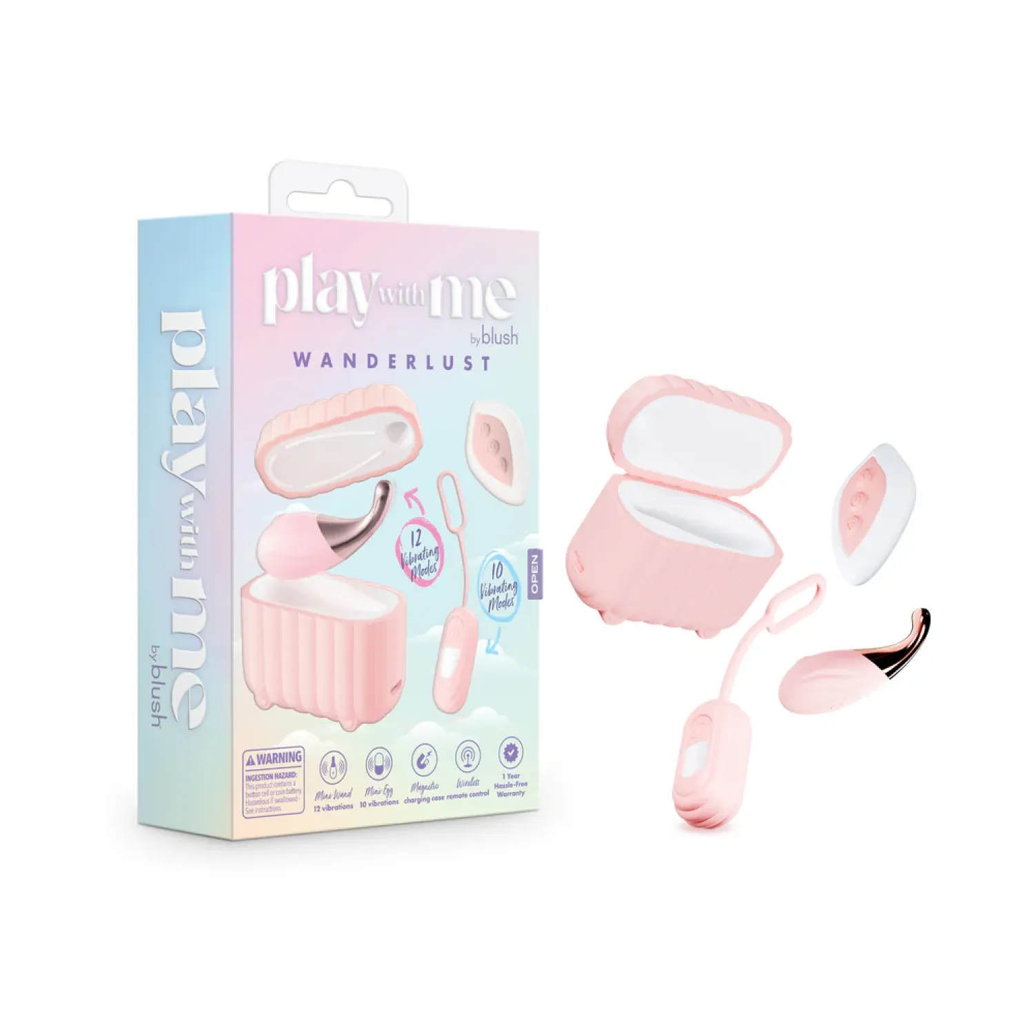 wanderlust mini wand and remote egg vibrator kit pink