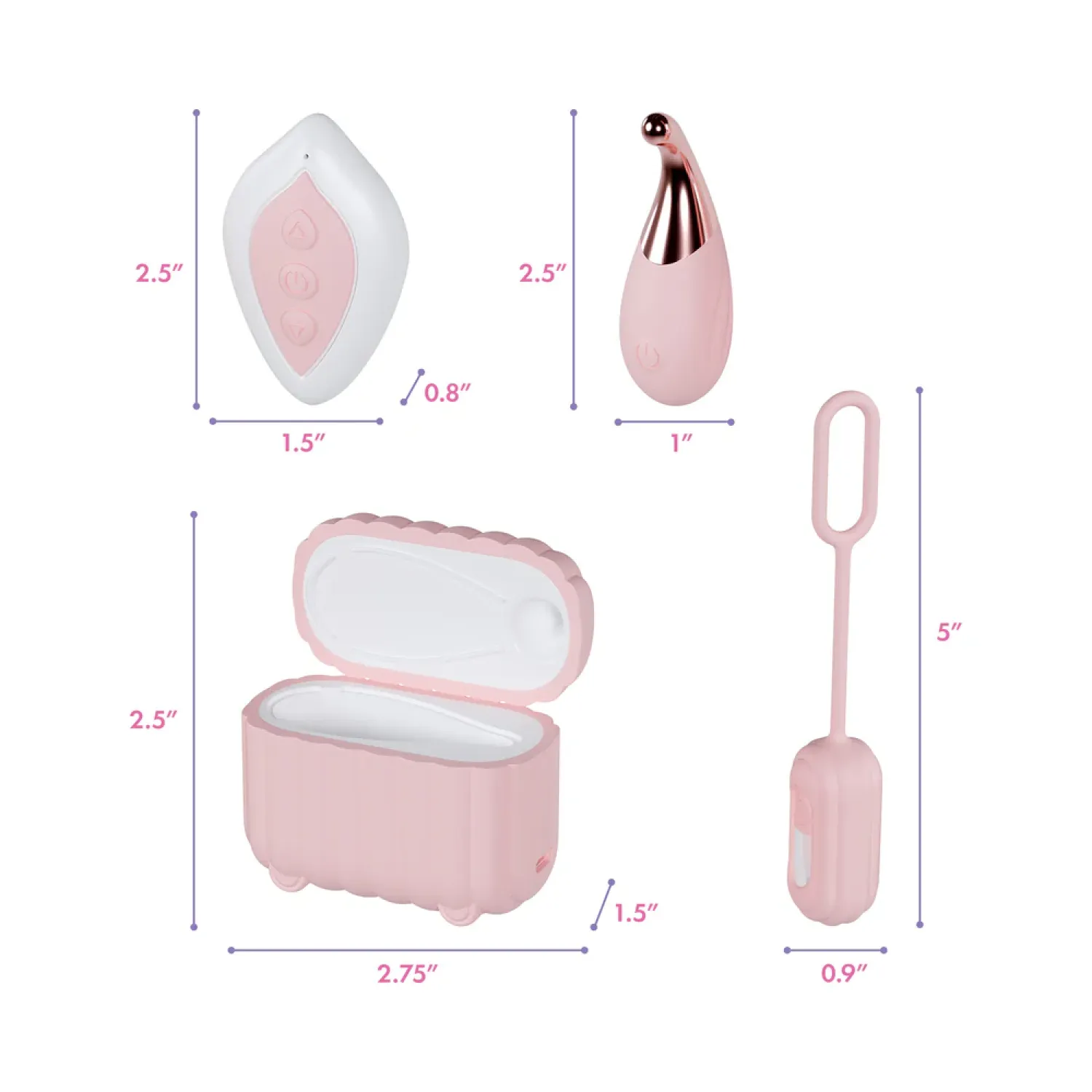 wanderlust mini wand and remote egg vibrator kit pink