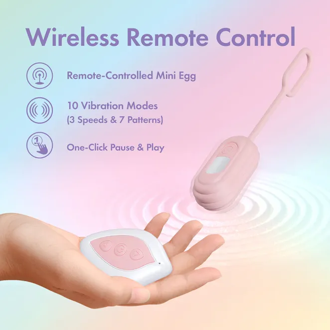 wanderlust mini wand and remote egg vibrator kit pink