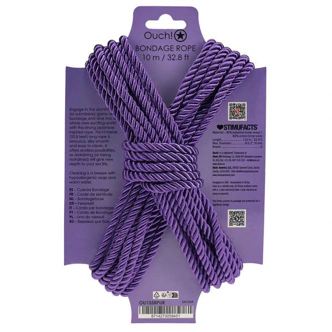 Ouch! Japanese Soft Silky Bondage Rope 32 Feet