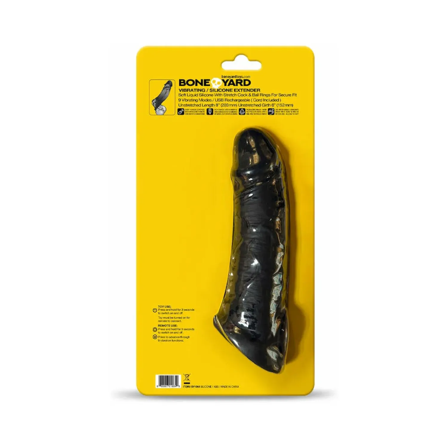 Boneyard Vibrating Penis Extender with Remote