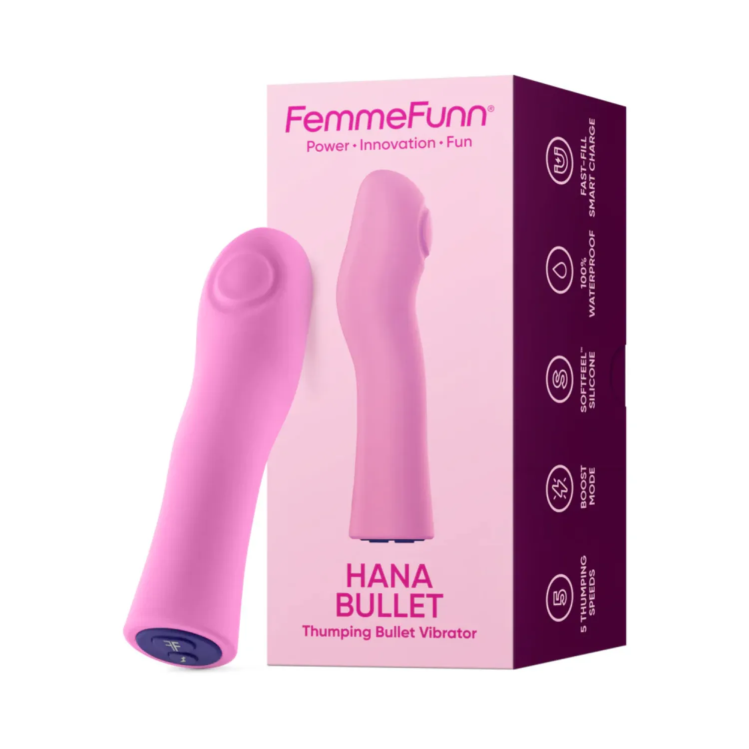 FemmeFunn Hana Thumping Bullet Vibrator Pink