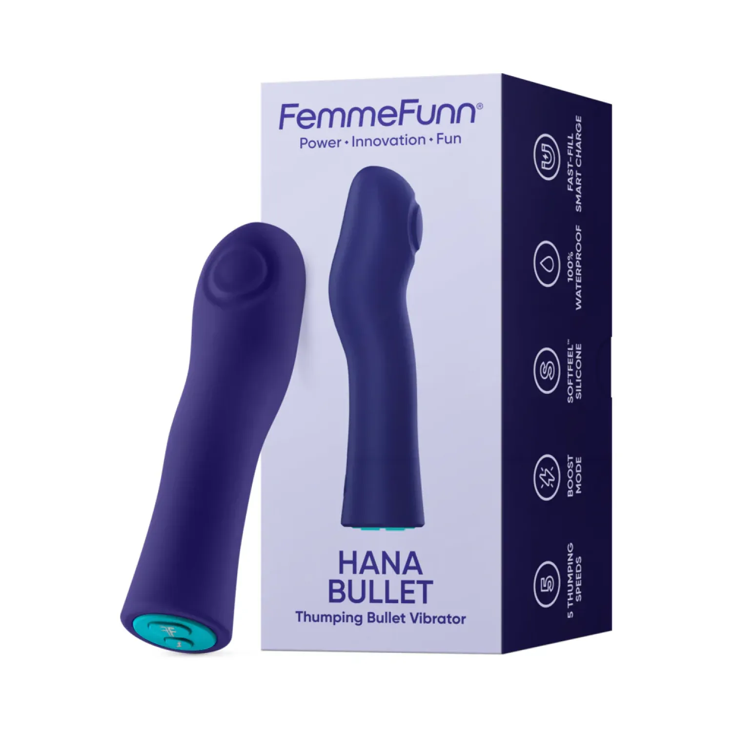 FemmeFunn Hana Thumping Bullet Vibrator Purple