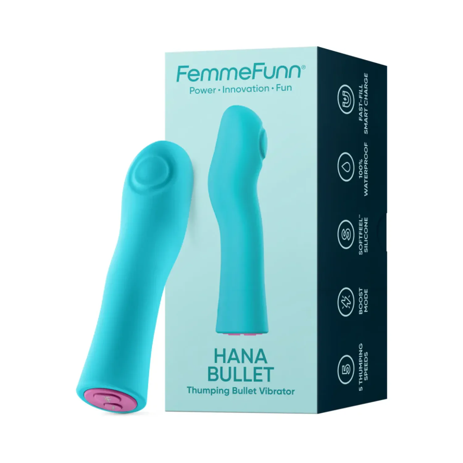 FemmeFunn Hana Thumping Bullet Vibrator Turquoise
