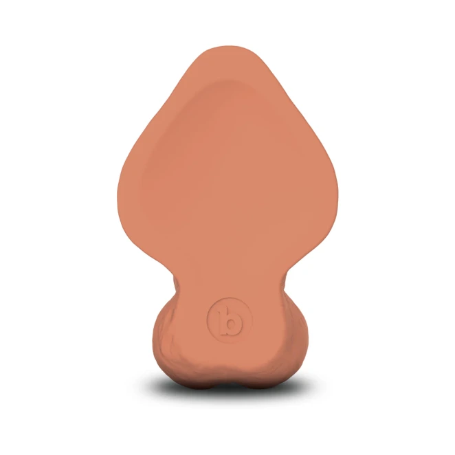 8 Inch b-Vibe Flesh Tan Slipskin Ultra Realistic Curved Dual Density Dildo