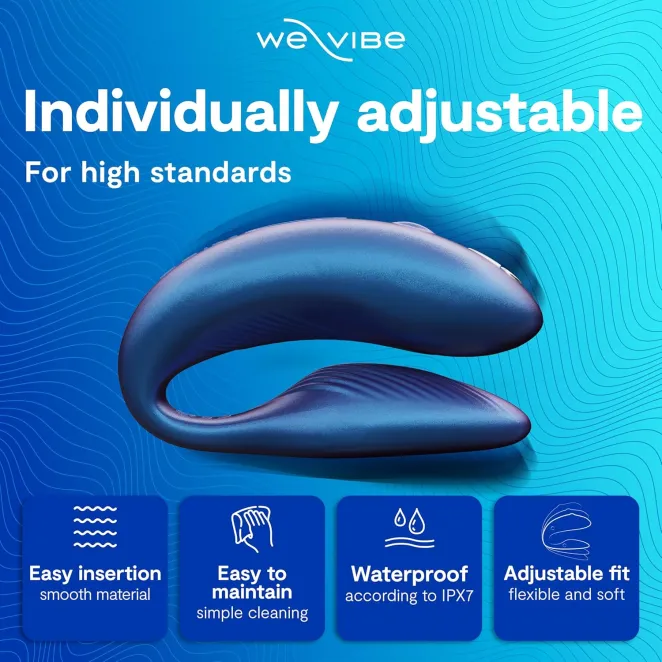We-Vibe Chorus App and Remote Controlled Rechargeable Couple's Vibrator Cosmic Blue