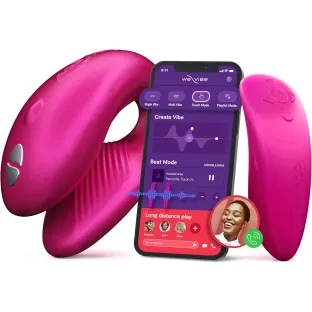 We-Vibe Chorus App and Remote Controlled Rechargeable Couple's Vibrator Cosmic Pink